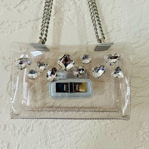 Steve Madden Crossbody Clear Crystal Embellished Bag